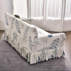 Flower Plant Pattern Sofa Slipcover Skirt