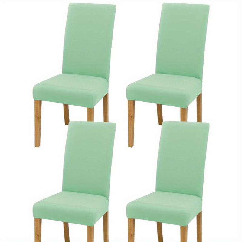 6pcs Milk Fiber Fabric Chair Slipcovers - Stretch Cover for Dining Chairs