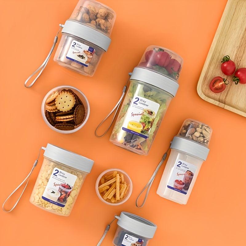 Portable Double Layer Fresh-keeping Box Hiking Lunch Box