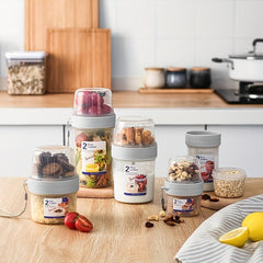 Portable Double Layer Fresh-keeping Box Hiking Lunch Box