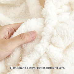 Plush Non-slip Sofa Cover Anti-Pet Scratching Couch Cover