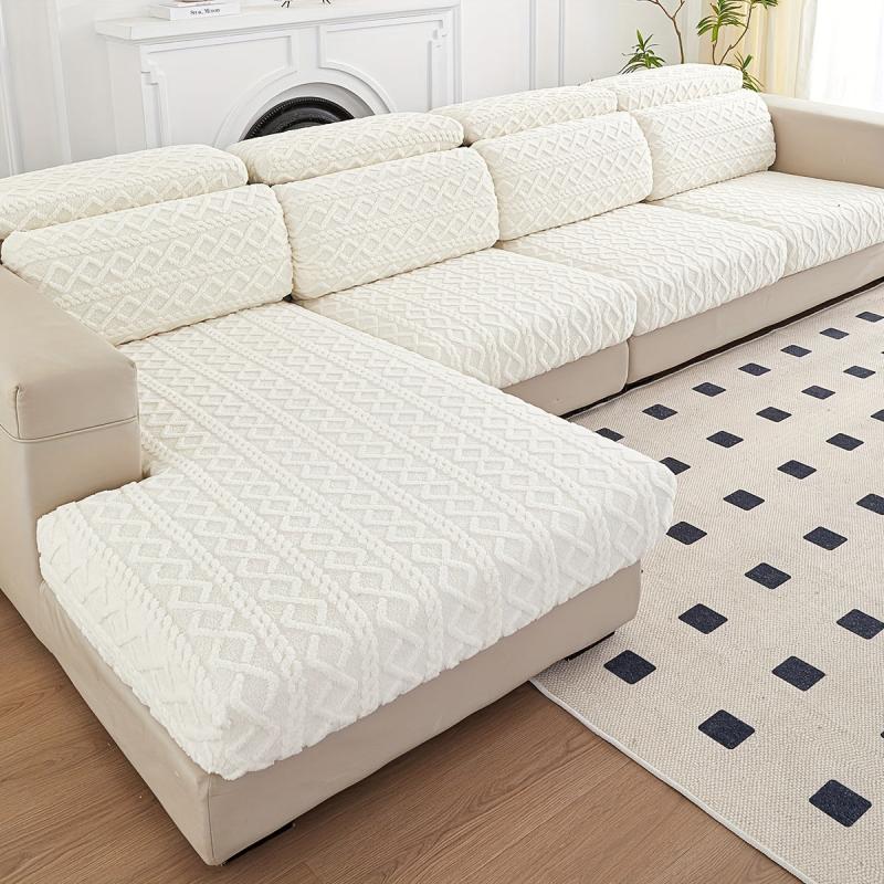 Plush Non-slip Sofa Cover Anti-Pet Scratching Couch Cover