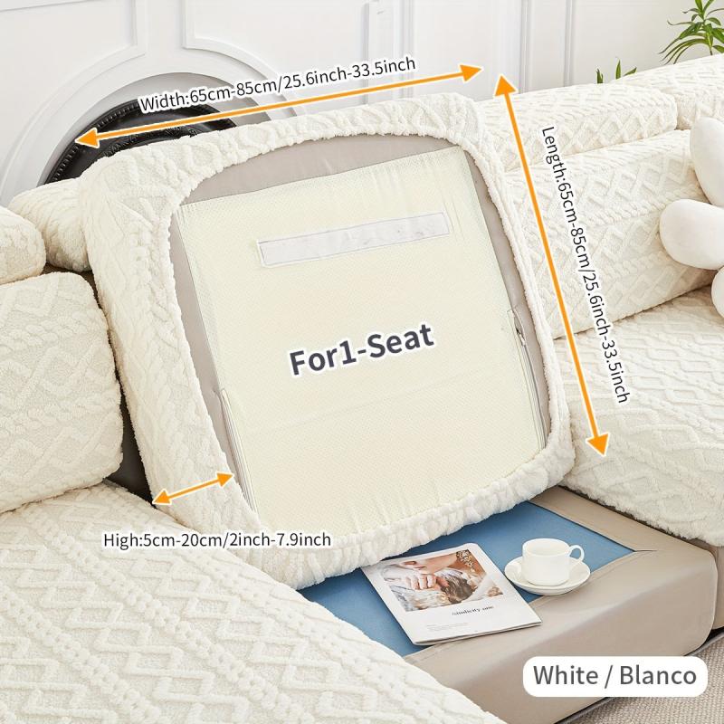 Plush Non-slip Sofa Cover Anti-Pet Scratching Couch Cover
