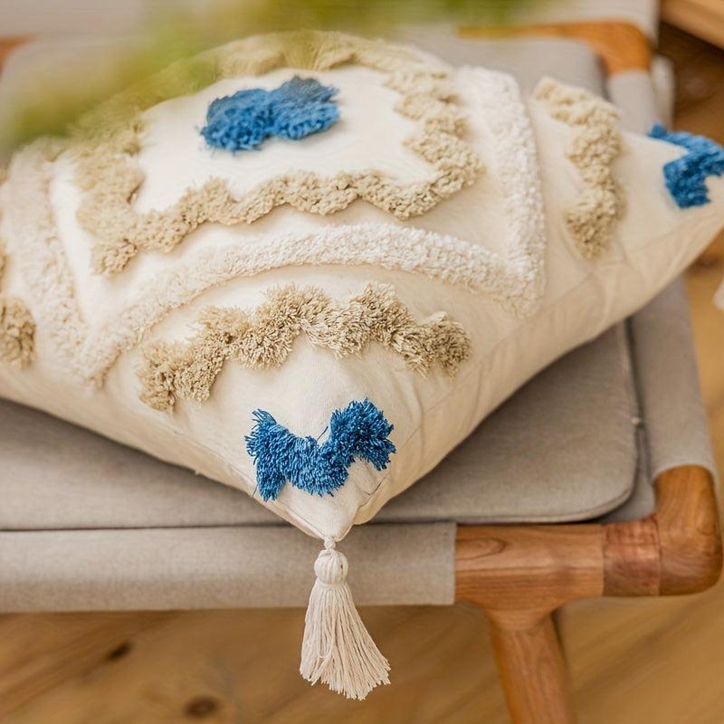 Nordic Style Moroccan Pillow Covers with 3D Geometry Embroidery