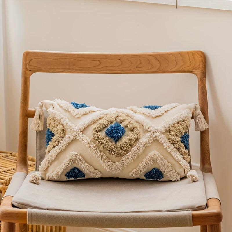 Nordic Style Moroccan Pillow Covers with 3D Geometry Embroidery
