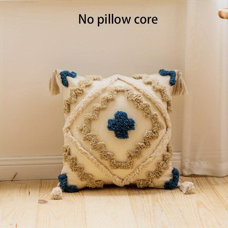 Nordic Style Moroccan Pillow Covers with 3D Geometry Embroidery