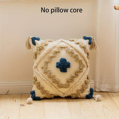 Nordic Style Moroccan Pillow Covers with 3D Geometry Embroidery
