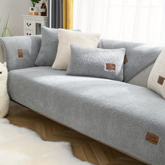 Sherpa Velvet Sofa Slipcover Pets Dog Friendly Sherpa Fleece