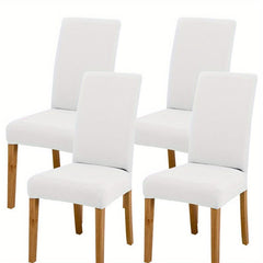Solid Elastic Dining Chair Slipcovers Stretch Chair Slipcover for Home Decor