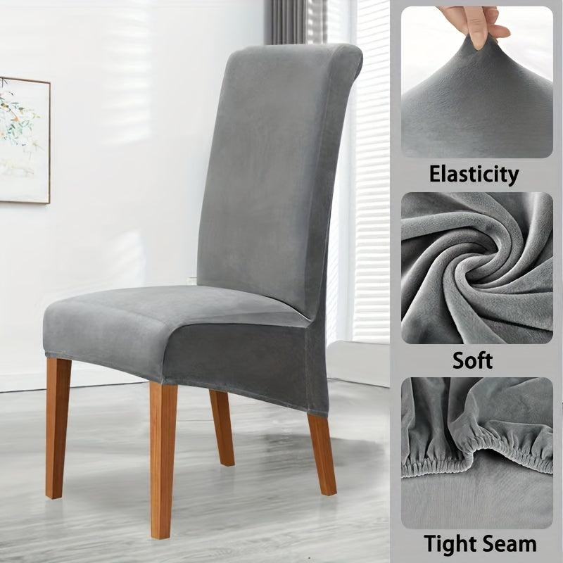 Velvet Dining Chair Slipcover for Banquets and Home Decor