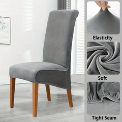 Velvet Dining Chair Slipcover for Banquets and Home Decor