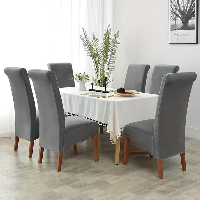 Velvet Dining Chair Slipcover for Banquets and Home Decor
