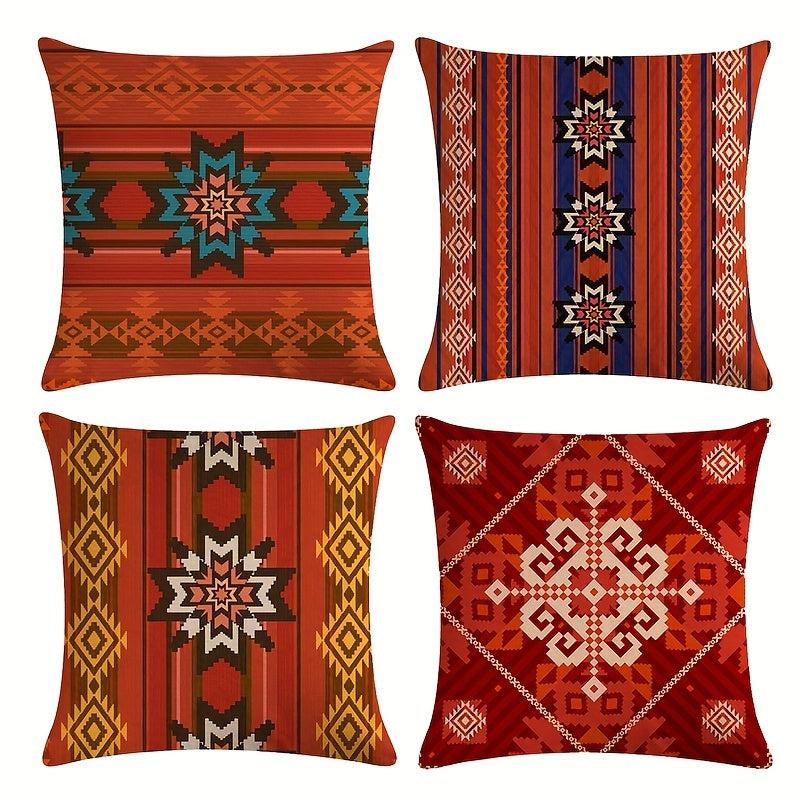 Ethnic Geometric Pattern Pillowcases 45x72 Set of 2