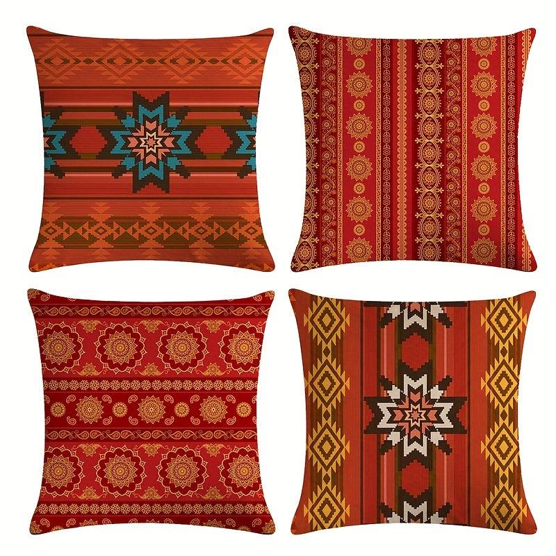 Ethnic Geometric Pattern Pillowcases 45x72 Set of 2