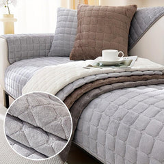Flannel Solid Sofa Slipcover Anti Slip Soft & Durable Furniture Protection