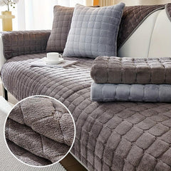 Flannel Solid Sofa Slipcover Anti Slip Soft & Durable Furniture Protection