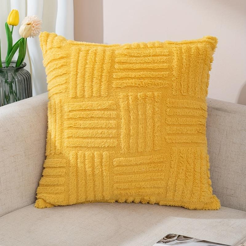 1pc Snowflake Velvet Decor Throw Pillowcase