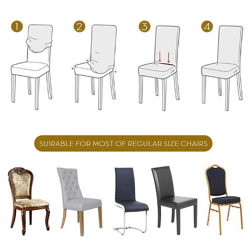 Stretchable Milk Silk Chair Cover in Various Colors