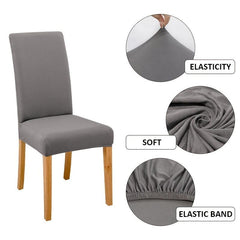 Stretchable Milk Silk Chair Cover in Various Colors