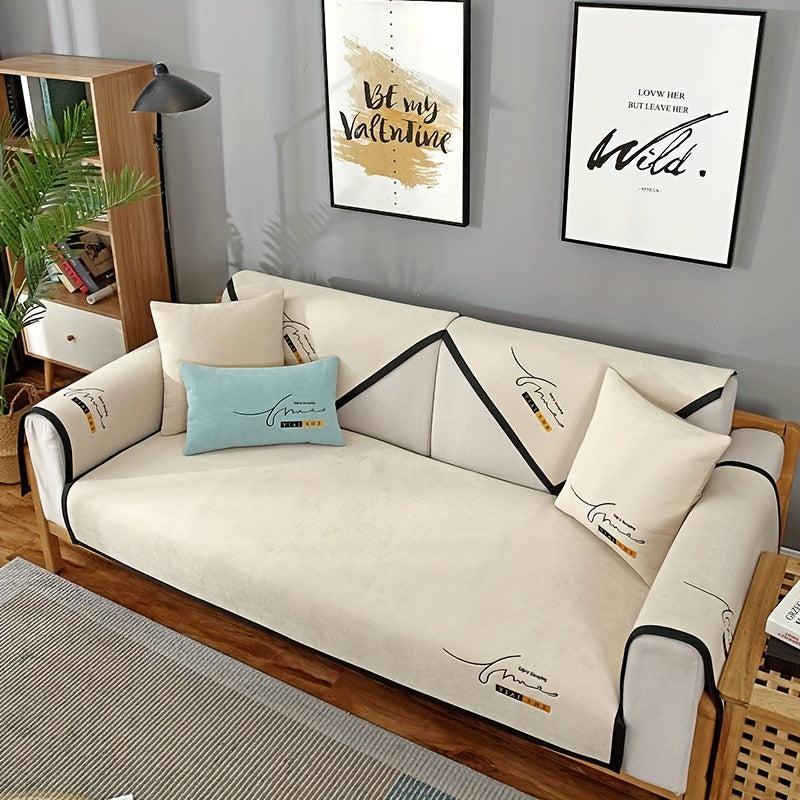 Chenille Sofa Slipcover Universal Furniture Protector for Living Room