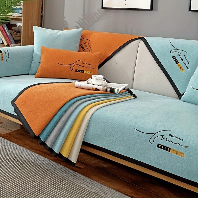 Chenille Sofa Slipcover Universal Furniture Protector for Living Room