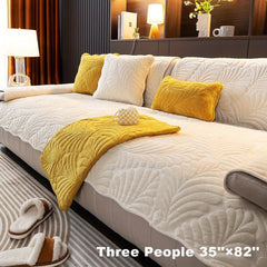 Short Plush Sofa Cover Thick Non Slip Sofa Slipcover