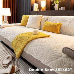 Short Plush Sofa Cover Thick Non Slip Sofa Slipcover