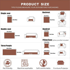 Short Plush Sofa Cover Thick Non Slip Sofa Slipcover