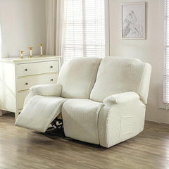 Jacquard Large Leaf Recliner Slipcover Set