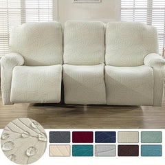 Jacquard Large Leaf Recliner Slipcover Set