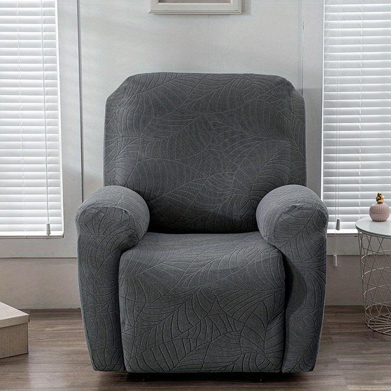 Jacquard Large Leaf Recliner Slipcover Set