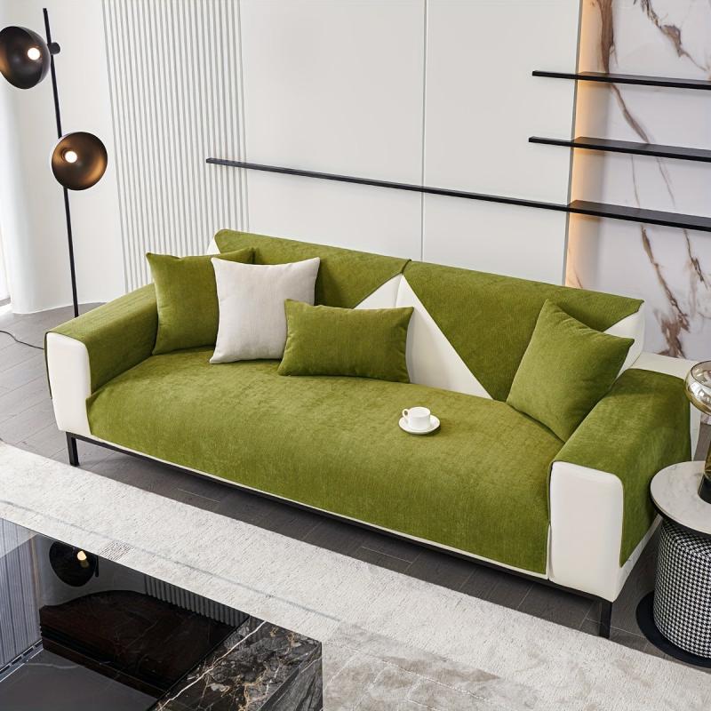 Velvet Sofa Slipcover High Density Anti Cat Scratches