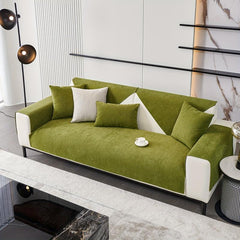Velvet Sofa Slipcover High Density Anti Cat Scratches