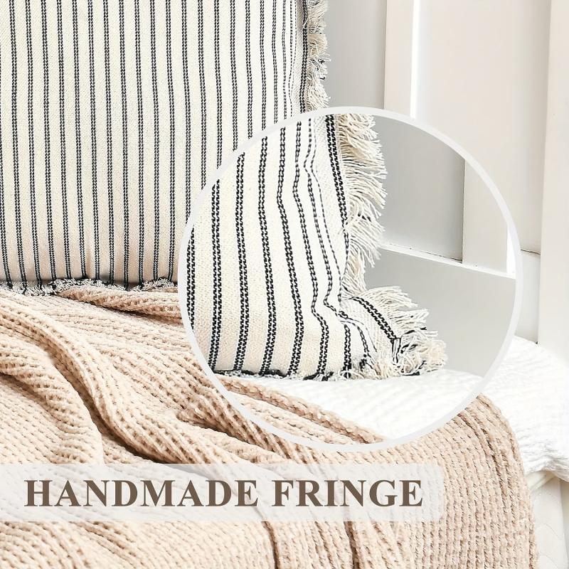 Brushed Tassel Throw Pillow Covers Decor