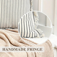 Brushed Tassel Throw Pillow Covers Decor