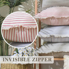 Brushed Tassel Throw Pillow Covers Decor