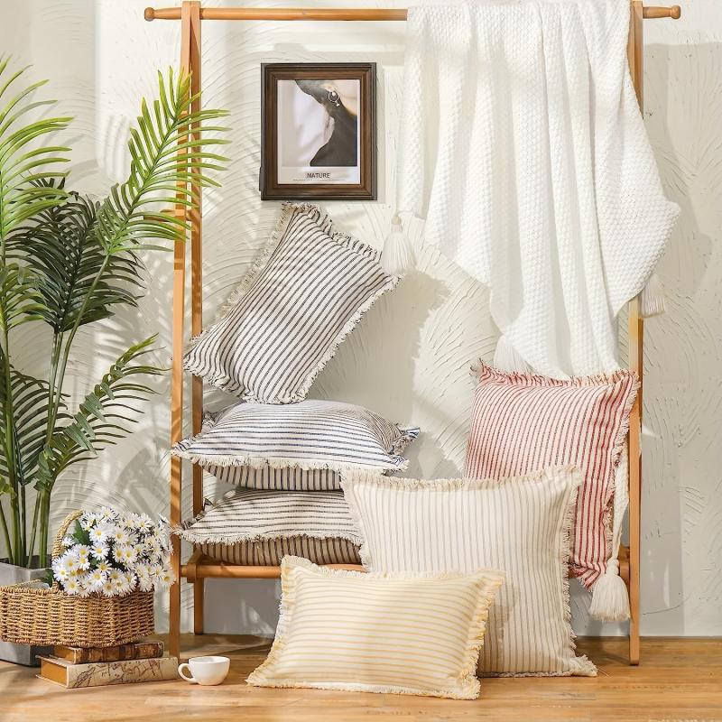 Brushed Tassel Throw Pillow Covers Decor