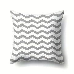 4pcs Floral Striped Throw Pillow Covers - Modern Printed Pillowcase