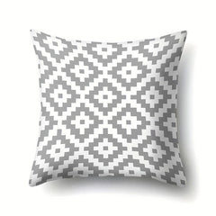 4pcs Floral Striped Throw Pillow Covers - Modern Printed Pillowcase