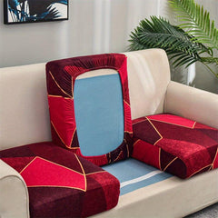 Stretch Milk Silk Printed Sofa Cushion Cover