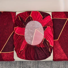 Stretch Milk Silk Printed Sofa Cushion Cover