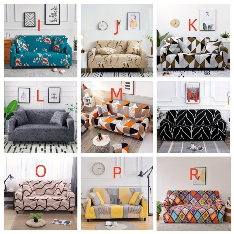 Printed Sofa Cover with Matching Pillowcase for Home Decor