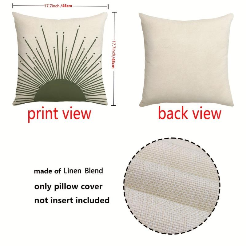 2pcs Bohemian Throw Pillow Covers Mountain Line Throw Pillowcase