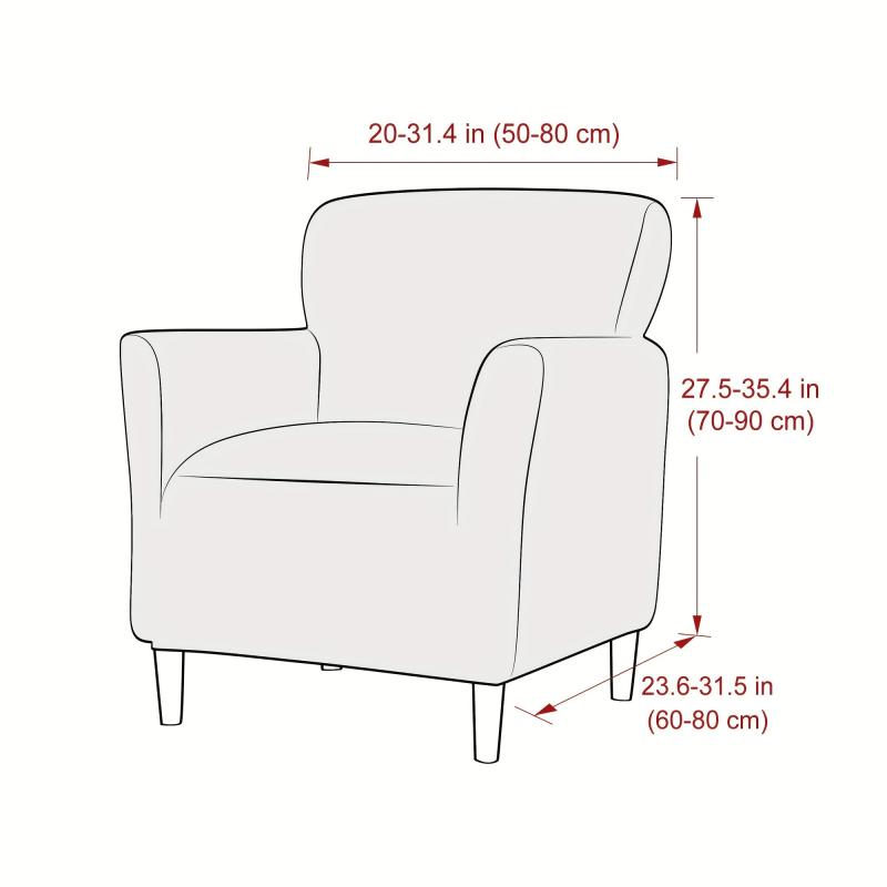 Soft Velvet Armchair Slipcover Non-slip Furniture Protector Home Decor