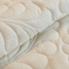 Short Plush Sofa Slipcover Quilted Plush Protection Cover