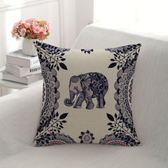 Indian Elephant Pillow Cover Bohemian Pillowcase for Home Decor