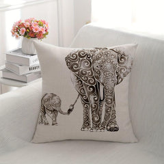 Indian Elephant Pillow Cover Bohemian Pillowcase for Home Decor