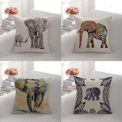 Indian Elephant Pillow Cover Bohemian Pillowcase for Home Decor