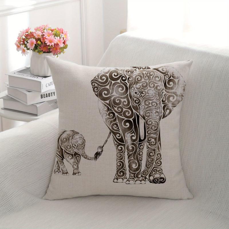 Indian Elephant Pillow Cover Bohemian Pillowcase for Home Decor