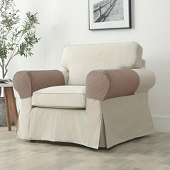 2pcs Jacquard Sofa Armrest Slipcovers with Twist Pins - Protect Furniture